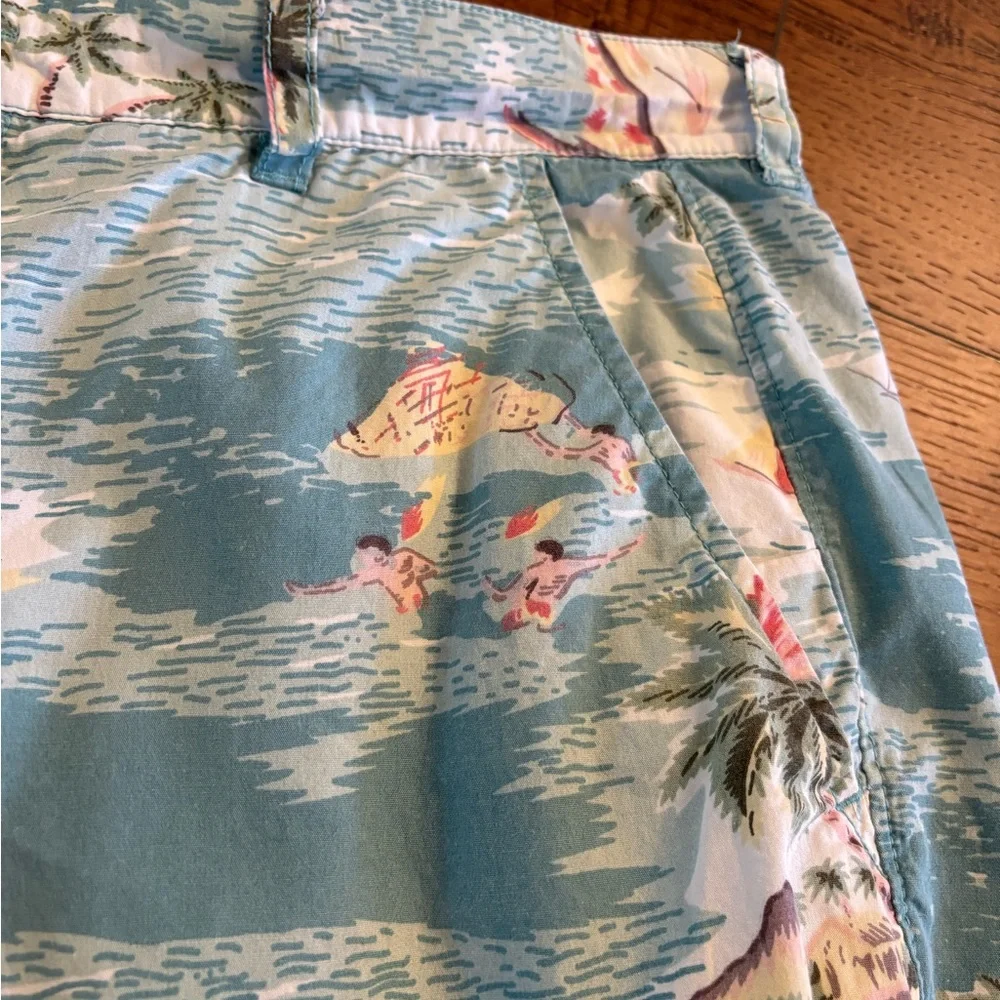 Vintage Island Print Shorts - Charleston SC - Coastal Preppy Resort Style